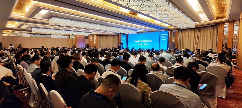 中央電中派張汪明老師參加農村職業教育和成人教育示范縣建設工作推進會